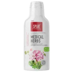 Splat Professional Medical Herbs - Антибактериальный ополаскиватель для полости рта Medical Herbs "Лечебные травы" для здоровья зубов и десен, 275 мл