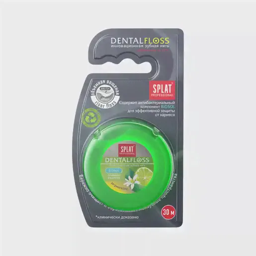 Splat Professional DentalFloss Зубная нить Бергамот и лайм 30 м-0