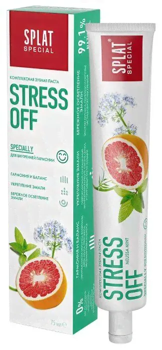 Зубная паста SPLAT Special Stress Off, мята и мелисса, 75 мл-0