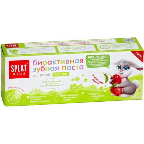 SPLAT KIDS (2-6 ЛЕТ) З/ПАСТА ЗЕМЛЯНИКА-ВИШНЯ/WILD STRAWBERRY-CHERRY-0
